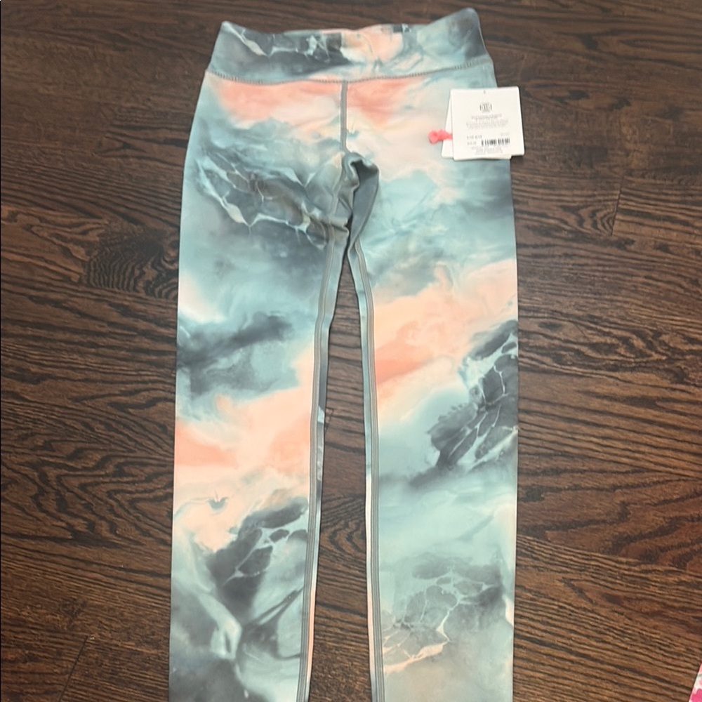 Athleta Kids Leggings - Blue and Peach